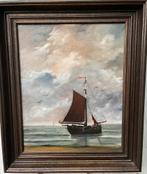 Zeezicht met zeilboot, Antiek en Kunst, Kunst | Schilderijen | Klassiek, Ophalen of Verzenden