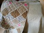 Vintage Patchwork Plaid/ Deken/Sprei, Huis en Inrichting, Woonaccessoires | Plaids en Woondekens, Ophalen, Zo goed als nieuw