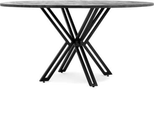 Eettafel Yana rond mango zwart 4 maten leverbaar | Webshop, Huis en Inrichting, Tafels | Eettafels, Nieuw, 150 tot 200 cm, 100 tot 150 cm