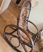Rotan manou vintage schommelstoel, Ophalen, Zo goed als nieuw, Rotan