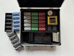 Pokerset is aluminium koffer, Hobby en Vrije tijd, Gezelschapsspellen | Kaartspellen, Gebruikt, Ophalen