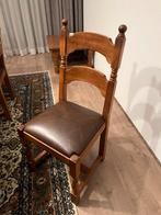 Eiken stoelen 4 stuks, Ophalen, Bruin, Zo goed als nieuw, Vijf, Zes of meer stoelen