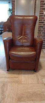 relax stoel met sta op functie, Huis en Inrichting, Fauteuils, Ophalen, Minder dan 75 cm, Leer, Zo goed als nieuw