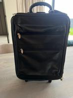 Leren troley zwart klein, Sieraden, Tassen en Uiterlijk, Koffers, Wieltjes, Ophalen of Verzenden, Zo goed als nieuw, Minder dan 50 cm