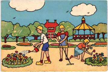 806258 vintage Kinderkaart 1948 Gelopen met postzegel beschikbaar voor biedingen