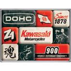 Kawasaki Motorcycles DOHC reclame magneet set magneetjes