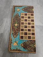Perzisch Backgammon & Schaakbord - Khatam Design, Handgemaakt, Een of twee spelers, Ophalen of Verzenden, Zo goed als nieuw