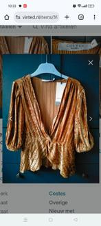 Leuke goudkleurige top Costes maat XS, past ook met S, Kleding | Dames, Tops, Overige kleuren, Nieuw, Ophalen of Verzenden, Lange mouw