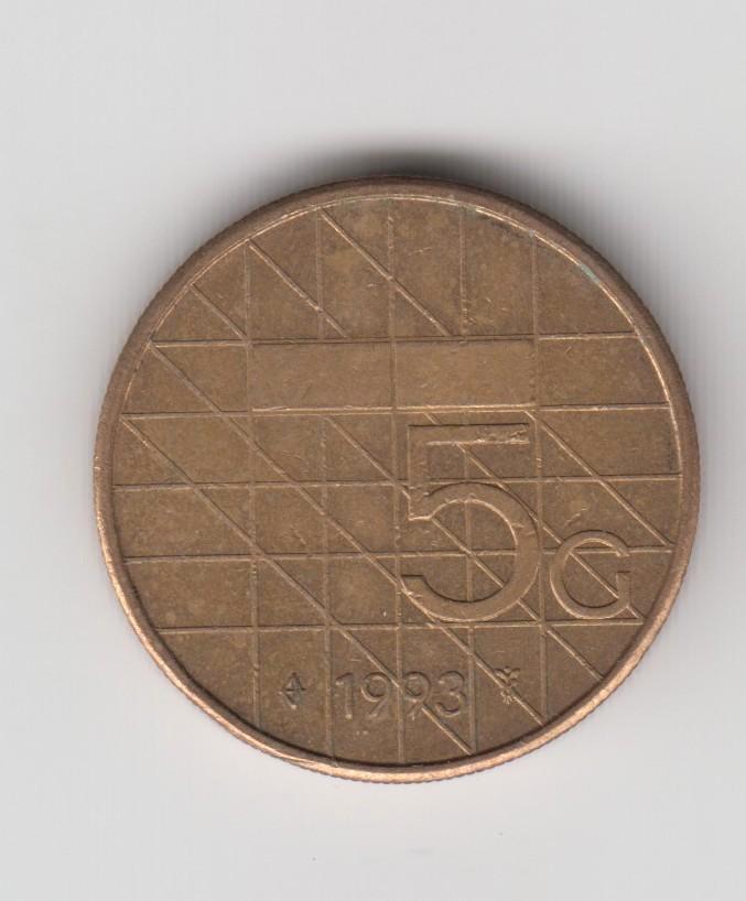 Vijfje 1993, Postzegels en Munten, Munten | Nederland, Euro's, Koningin Beatrix, Verzenden