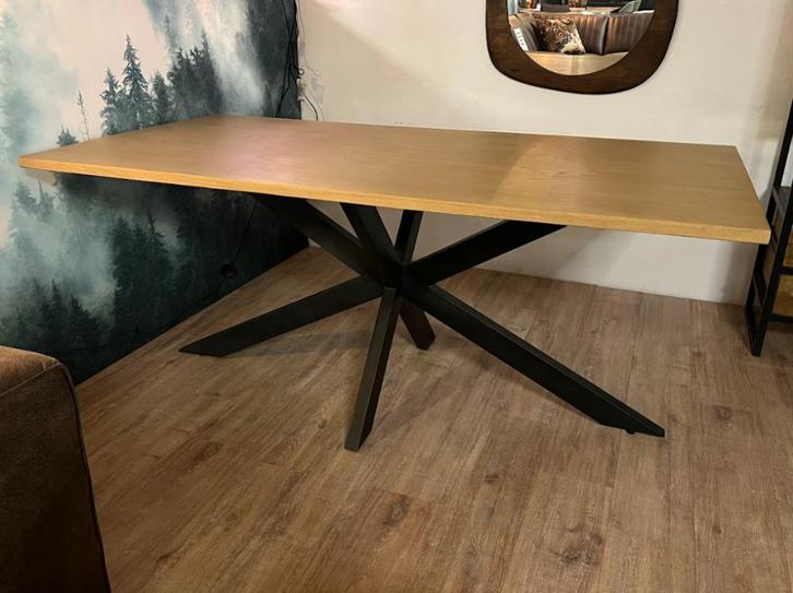 Luna eettafel eiken 180 x 90 cm, Huis en Inrichting, Tafels | Eettafels, Zo goed als nieuw, 50 tot 100 cm, 150 tot 200 cm, Vijf personen of meer
