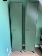 2x groene metalen lockerkast, Ophalen, Gebruikt