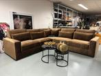 Luxe Velvet Croco Hoekbank 290x290cm Croco104 Goud - NIEUW, Nieuw, 150 cm of meer, 250 tot 300 cm, Stof