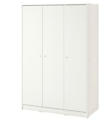 Witte Ikea Kleppstad kledingkast met 3 deuren beschikbaar voor biedingen