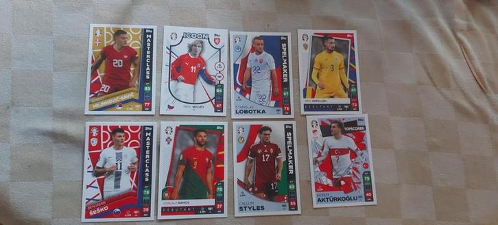 8 voetbal plaatjes EK 2024 oa Nedved Styles Dragusin Ramos, Verzamelen, Sportartikelen en Voetbal, Nieuw, Poster, Plaatje of Sticker