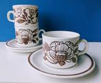Vintage kop en schotels/Churchill Stonecast England Homespun, Ophalen of Verzenden, Gebruikt, Kop(pen) en/of Schotel(s)