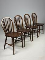 4x Windsor stoel Engels klassiek, Ophalen, Zo goed als nieuw, Bruin, Vijf, Zes of meer stoelen