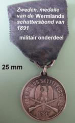 unieke Zweedse schuttersmedaille, militaire hulptroepen 1940, Verzamelen, Overige Verzamelen, Zweedse semi militaire schutters medaille