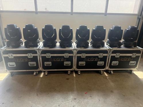 8 stuks Showtec Infinity iB2R movinghead (incl. flightcase), Muziek en Instrumenten, Licht en Laser, Gebruikt, Licht, Geluidgestuurd