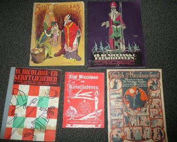 10 x Sinterklaas (boekjes, bladmuziek en 45 toeren single). beschikbaar voor biedingen