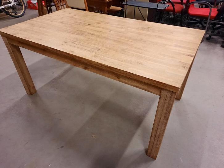Eettafel 90x160 cm met 2 extra bladen 90x260 cm, Huis en Inrichting, Tafels | Eettafels, Gebruikt, 50 tot 100 cm, 200 cm of meer
