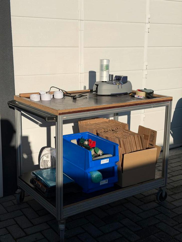 Inpaktafel, Doe-het-zelf en Verbouw, Werkbanken, Gebruikt, 120 tot 170 cm, Ophalen of Verzenden