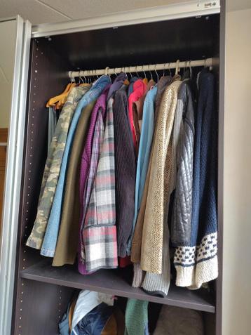 IKEA PAX DUBBELE KLEDINGKAST MEHAMN/AULI GLAS/SPIEGEL - afbeelding 9