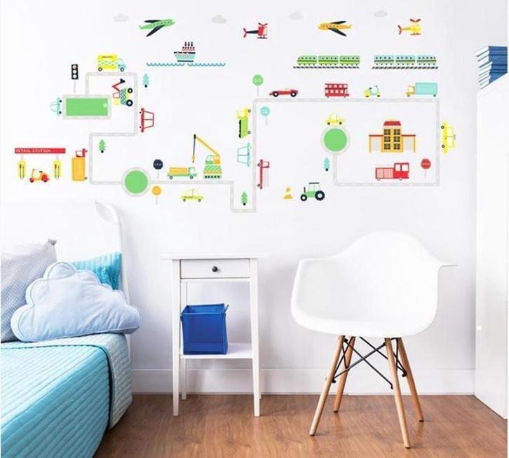 61 Transport Muurstickers Walltastic *NIEUW IN VERPAKKING*, Kinderen en Baby's, Kinderkamer | Inrichting en Decoratie, Nieuw, Wanddecoratie