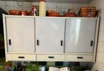 vintage jaren 50 keukenkastje schuifdeurtjes en 3 lades, Huis en Inrichting, Keuken | Keukenelementen, Ophalen, Gebruikt, 100 tot 150 cm