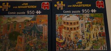 2x Van Haasteren 950 stukjes The Escape & The Art Market beschikbaar voor biedingen