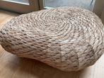 Poef van waterhyacinth in naturel tint. l. 90, br.70, hg. 32, Gebruikt, Overige vormen, 50 tot 75 cm, Riet of Rotan