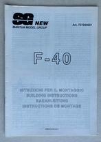 Vintage zeldzame SG F-40 nitro racecar manual, Verzenden, Zo goed als nieuw, Onderdeel, Nitro