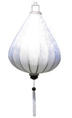 Aziatische hanglamp, zijden lampion / lantaarn wit M, nieuw!, Ophalen, Nieuw, Metaal, Oosters