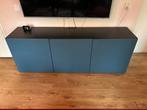 BESTÅ TV Kast/Dressoir - Hoogglans Zwart, Huis en Inrichting, Kasten | Televisiemeubels, Ophalen, Gebruikt, 150 tot 200 cm, Glas