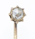 Diamant speld circa 1900 14k goud, Ophalen, Goud, Broche, Met edelsteen
