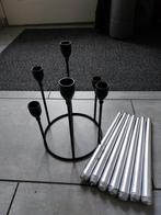 3 kandelaars, Huis en Inrichting, Woonaccessoires | Kandelaars en Kaarsen, Ophalen, Zo goed als nieuw, Overige materialen, Minder dan 25 cm
