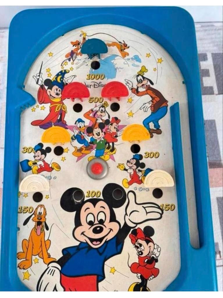Walt Disney 1960-1970 vintage Flipperspel Flipperkast Mickey, Verzamelen, Automaten | Flipperkasten, Mechanisch, Ophalen of Verzenden