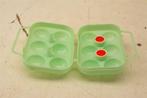 2 Tupperware beker en camping eierhouder 39022, Ophalen of Verzenden, Gebruikt, Groen