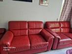 Lederen Bankstel - Comfortabel en Stijlvol!, Ophalen, 250 tot 300 cm, Zo goed als nieuw, Rechte bank