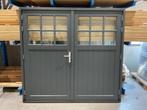 Houten garagedeur openslaand, Doe-het-zelf en Verbouw, Deuren en Horren, Nieuw, Ophalen of Verzenden, Glas, 120 cm of meer