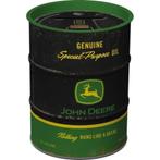 John Deere special oil zwart reclame spaarpot van metaal, Reclamebord, Info@deconoord.nl, Deco Noord, Nieuw