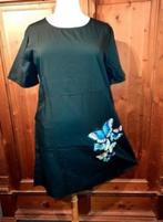 zwart jurkje met vlinder 44/48, Kleding | Dames, Grote Maten, Ophalen of Verzenden, Zwart, Jurk