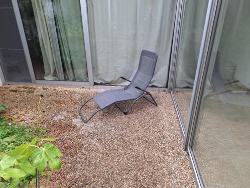 Ligbed antracietgrijs inklapbaar Ligbed, Tuin en Terras, Ligbedden, Aluminium, Inklapbaar, Ophalen