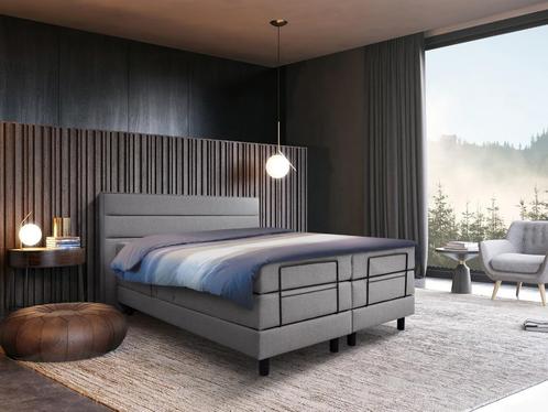 M-RAY Elektrische Boxspring antraciet  nu voor € 2095,-, Huis en Inrichting, Slaapkamer | Boxsprings, Nieuw, 160 cm, 200 cm, Tweepersoons