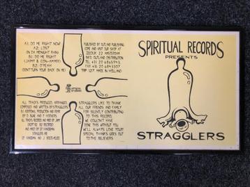 Dadara Spiritual Records ’Stragglers’ platenhoes ingelijst beschikbaar voor biedingen