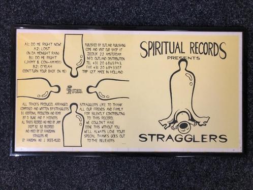 Dadara Spiritual Records ’Stragglers’ platenhoes ingelijst, Antiek en Kunst, Kunst | Overige Kunst, Ophalen of Verzenden