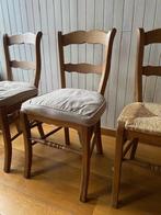 Houten stoelen, Huis en Inrichting, Stoelen, Vijf, Zes of meer stoelen, Riet of Rotan, Gebruikt, Landelijk