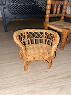 Rieten Barbie bankje & poppenstoel, Ophalen of Verzenden