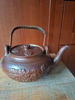 Theepot Victoriaans 1900. Keramiek. Bloemmotief. Art deco., Antiek en Kunst, Ophalen of Verzenden