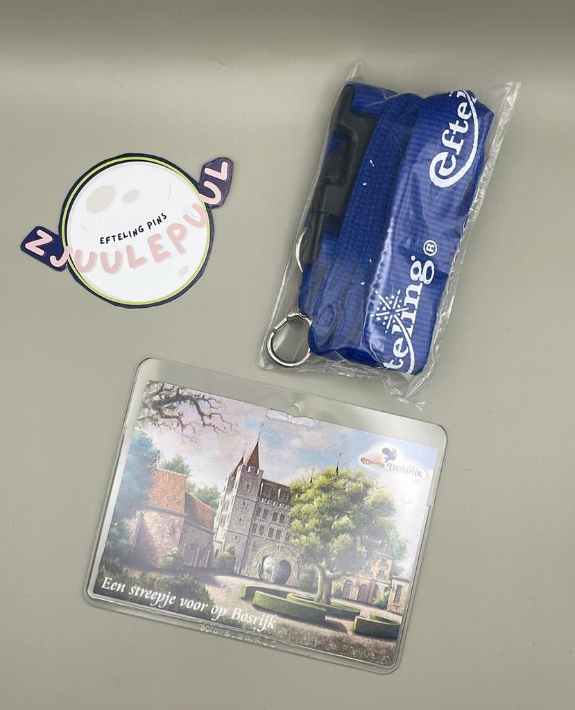 Efteling pin keycord lanyard Bosrijk zeldzaam, Gebruiksvoorwerp, Zo goed als nieuw, Efteling, Efteling