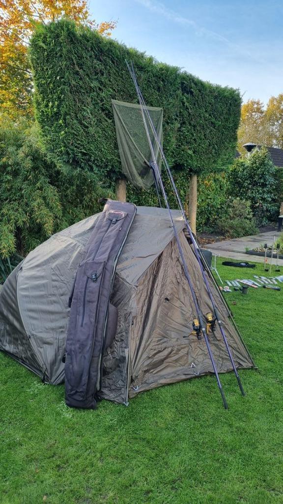 Complete karper vis uitrusting!, Watersport en Boten, Hengelsport | Karpervissen, Gebruikt, Complete set, Ophalen